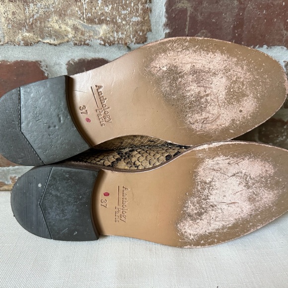 Anthology Paris SnakeSkin Print Leather Oxford - Picture 4 of 5